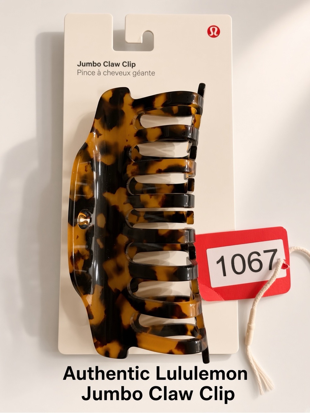 1067, lululemon athletica Jumbo Tortoiseshell Claw Hair Clip - Brown/Black